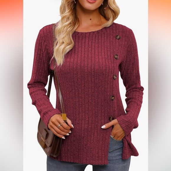 Sweaters - NWT Long Sleeve sweater with button decor